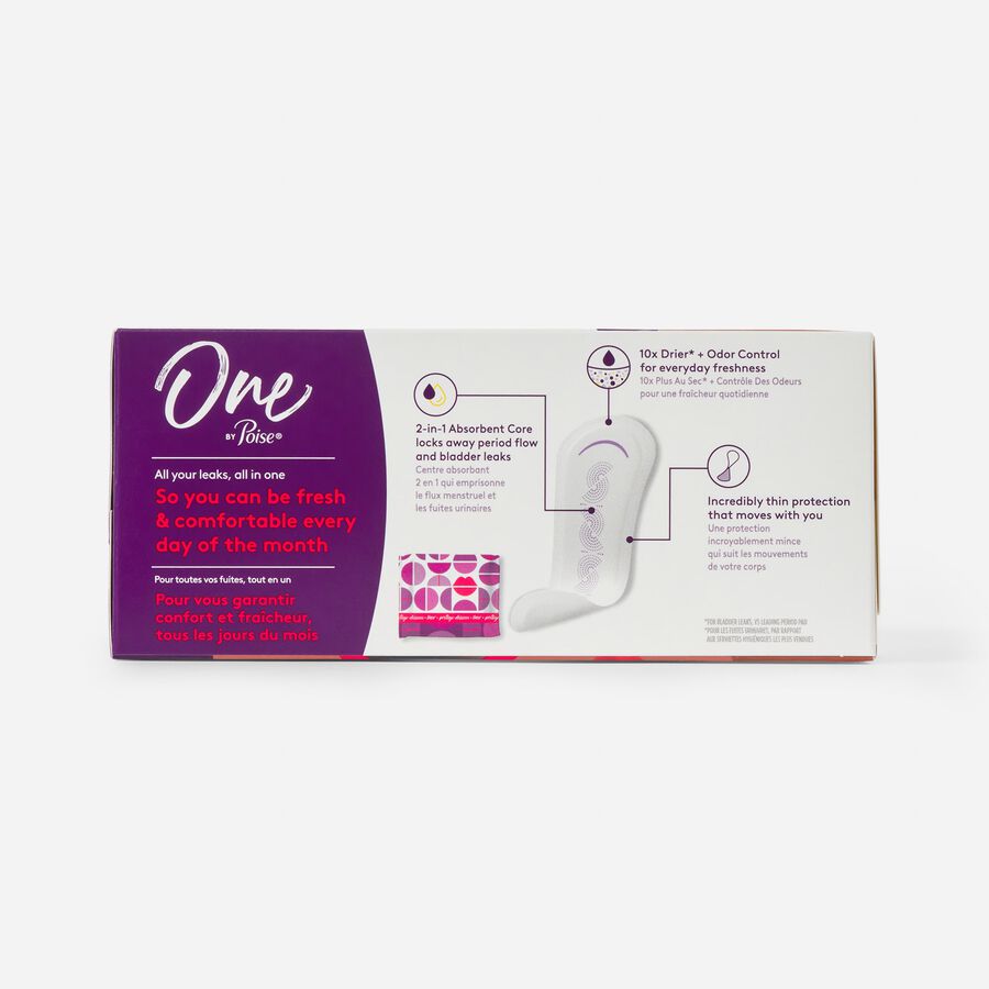 One by Poise Supreme Extra Coverage Wrapped Pantyliner, 50 ct., , large image number 2