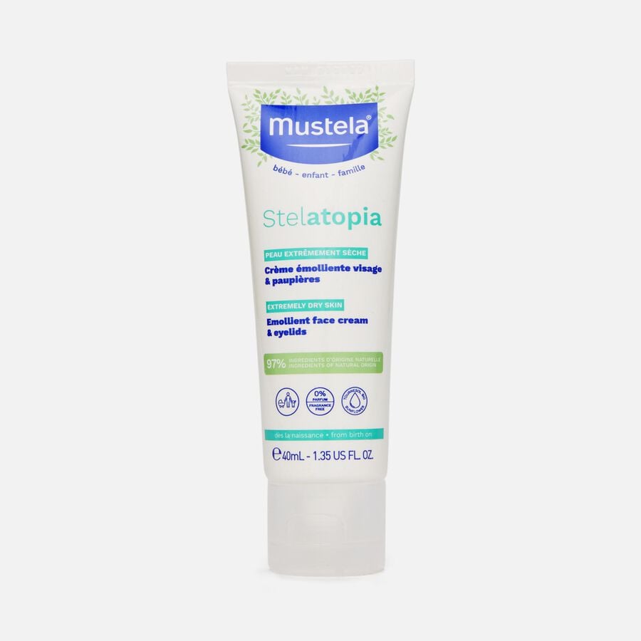 Mustela Stelatopia Emollient Face Cream, 1.35 fl oz., , large image number 0