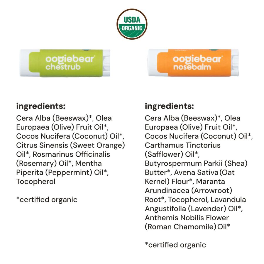 Oogiebear Organic Mini Nosebalm and Chestrub, , large image number 4