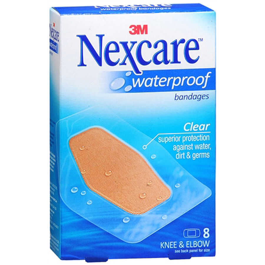 Nexcare Waterproof Clear Bandage, Elbow and Knee, 8 ct., , large image number 0