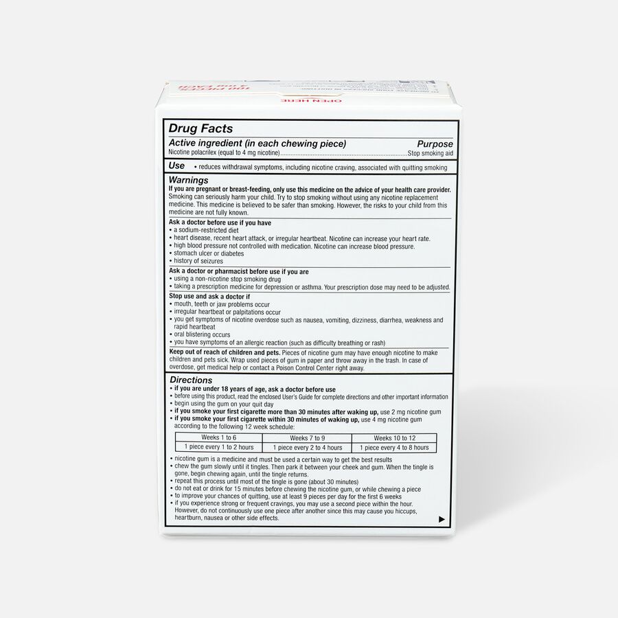 Nicorette Nicotine Gum, White Ice Mint, 4mg, 100 ct., , large image number 1