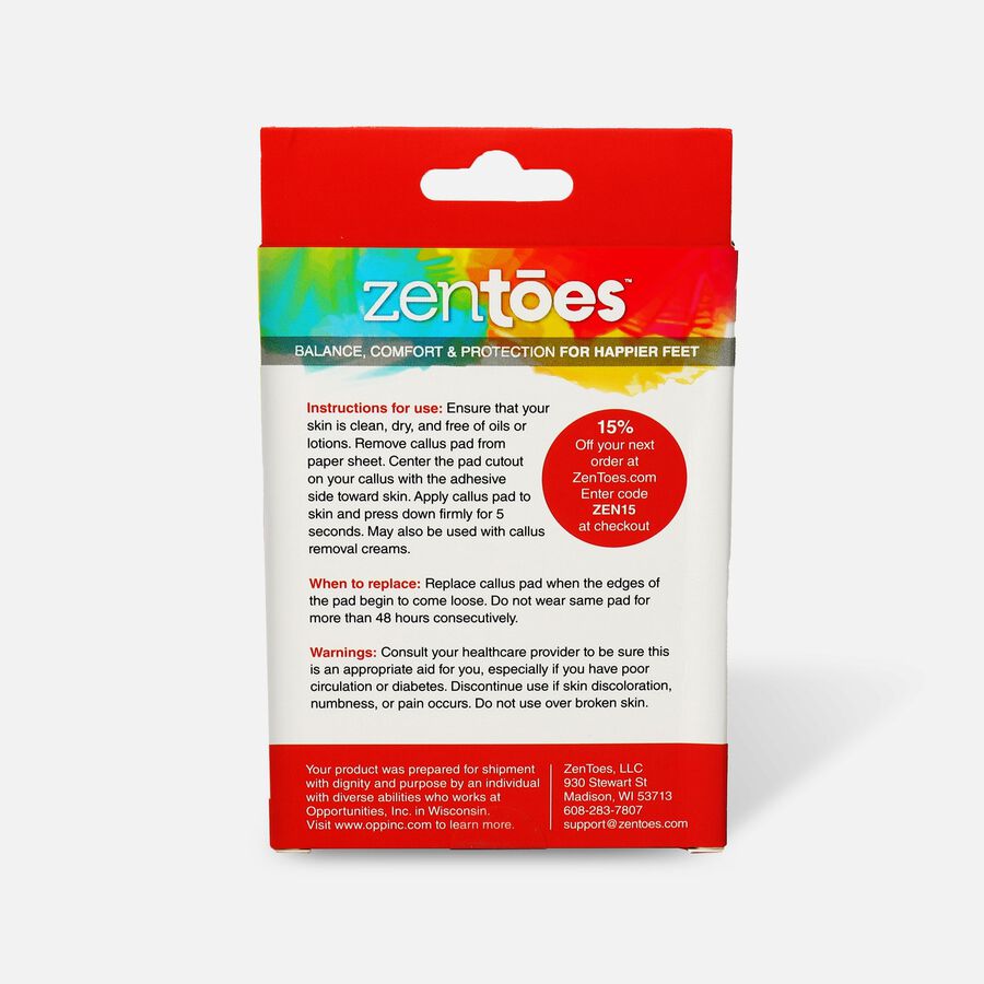 ZenToes Callus Pads Cushions - 48-Pack, , large image number 1