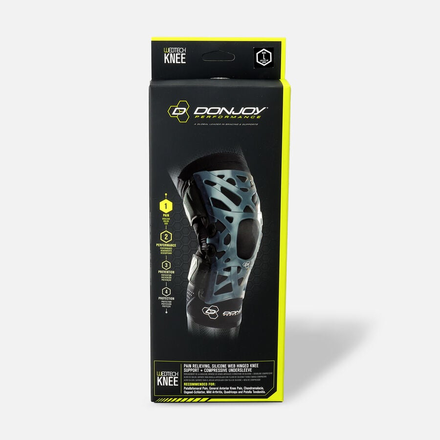 DonJoy Performance Webtech Knee Brace, Black, Large, , large image number 0