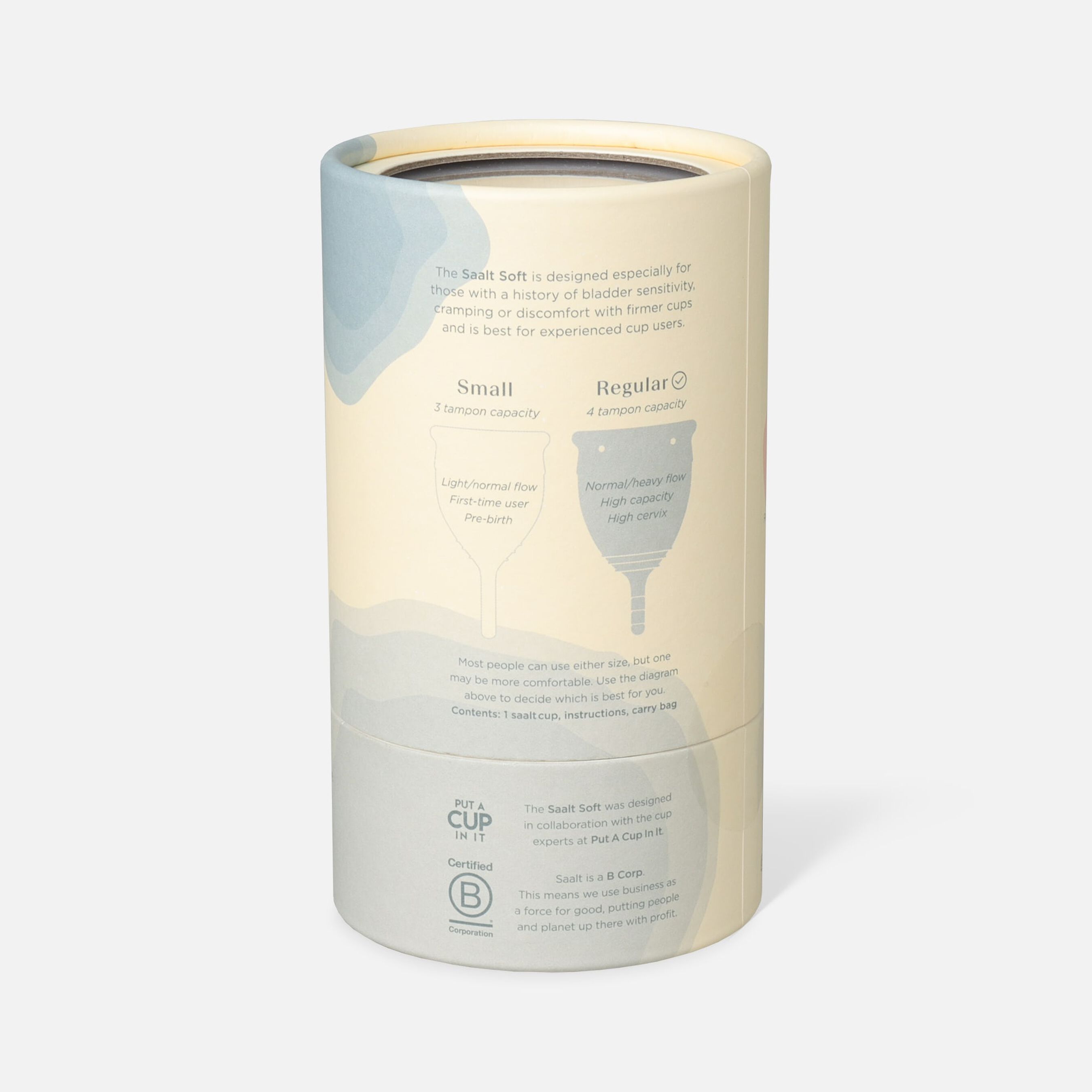 FSA Eligible Saalt Soft Menstrual Cup, Duo Pack, Desert Blush, Small