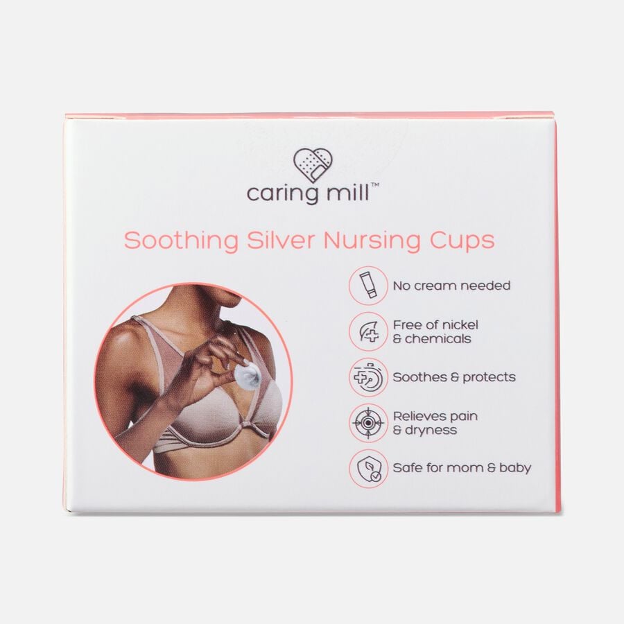 Caring Mill&trade; Soothing Silver Nursing Cups, , large image number 1