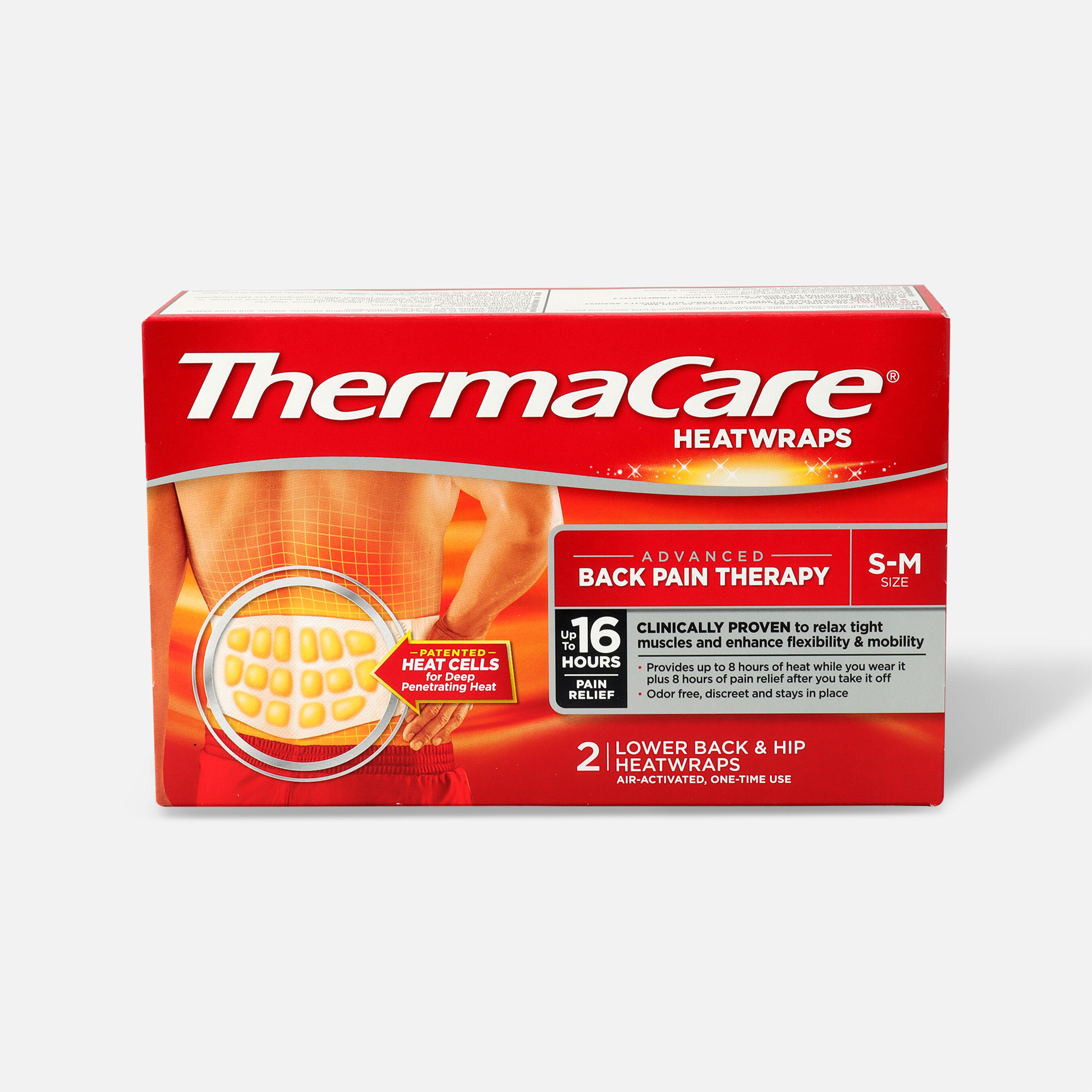 Thermacare Heat Wrap 8HR, Small/Medium, 2 ct