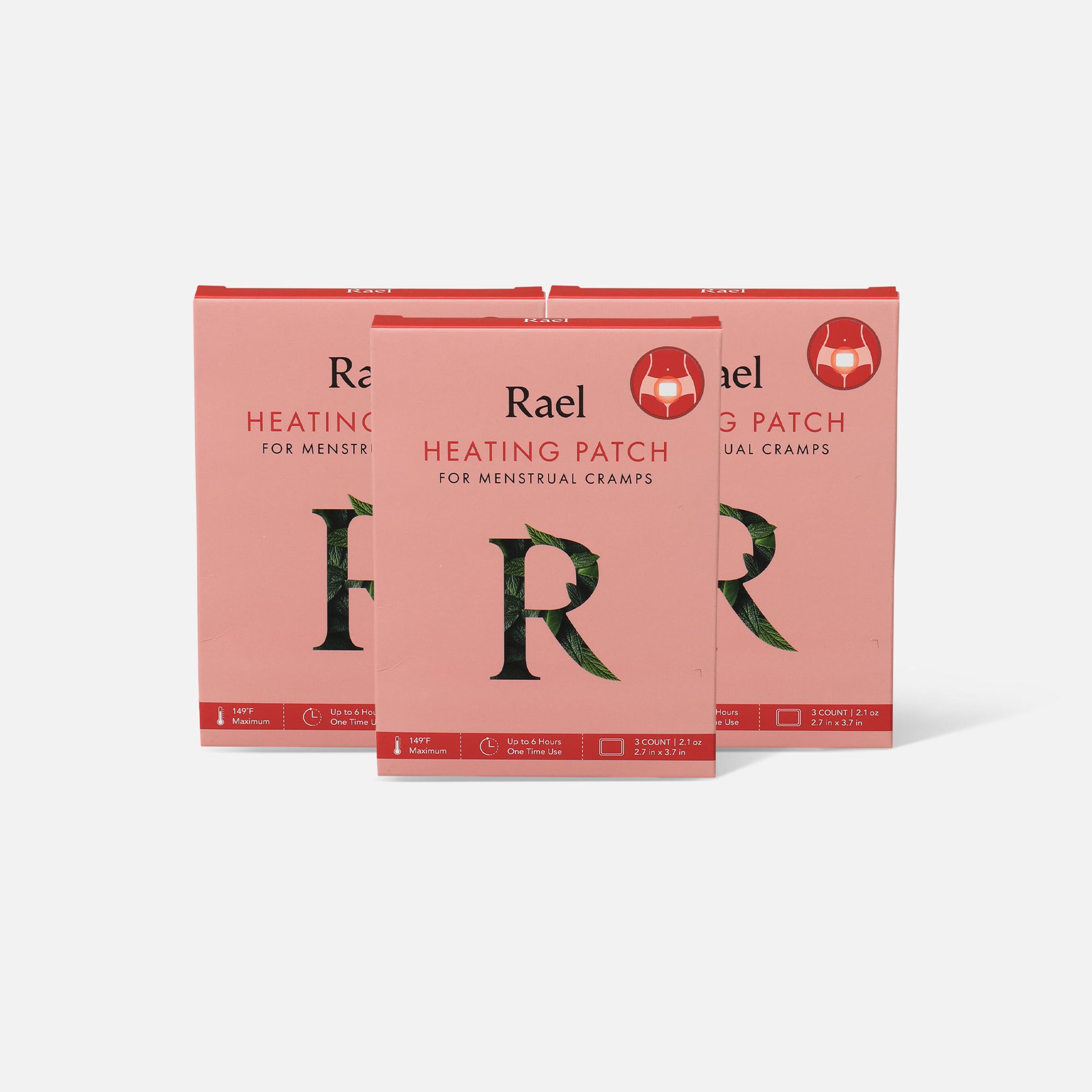 Rael Heating Patch for Menstrual Cramps, 3 ct. (3Pack)