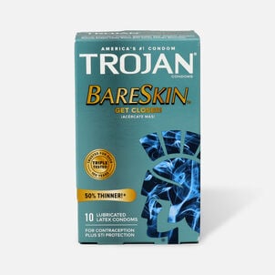 Trojan Sensitivity Bareskin Premium Latex Condoms, 10 ct.