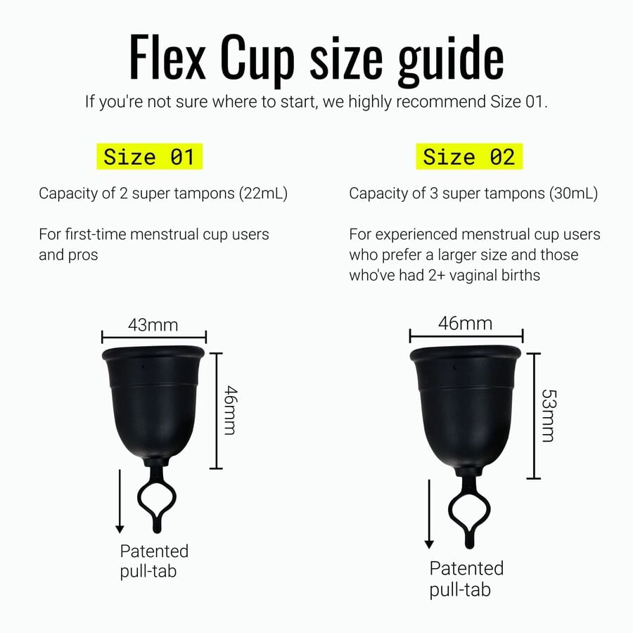 FLEX Menstrual Cup, SLIM Fit (includes 2 FREE Menstrual Discs), , large image number 3