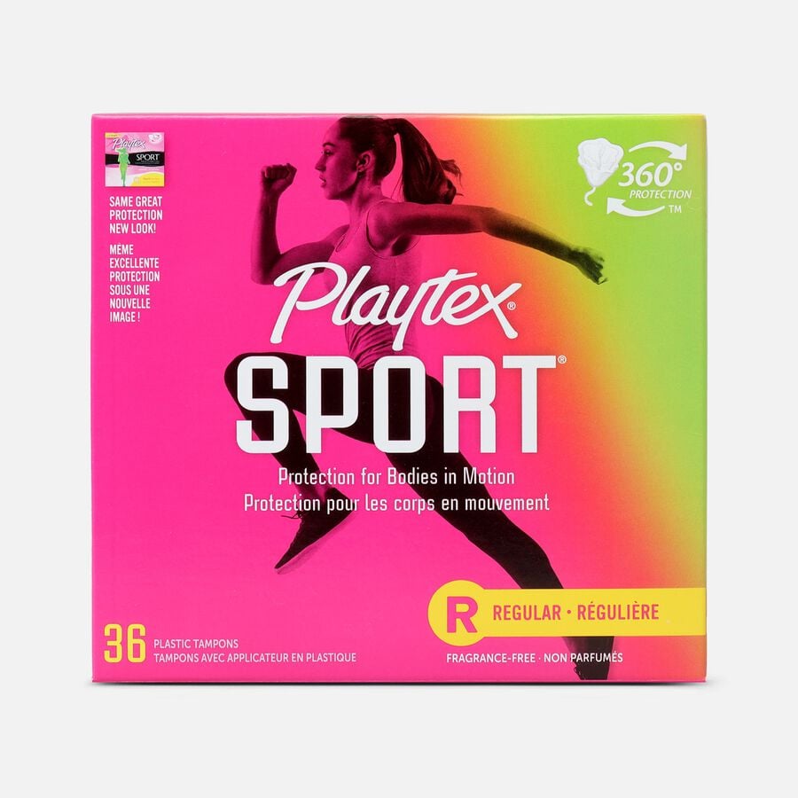 Playtex Sport Regular Tampons, Unscented, 36 ct., , large image number 0