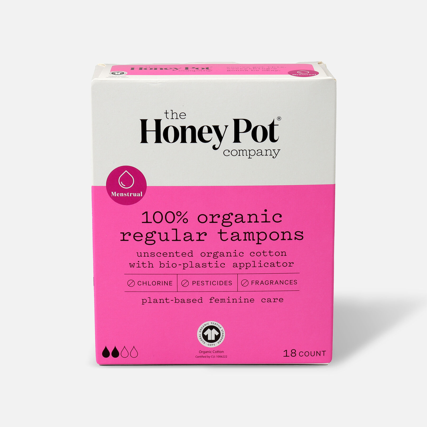 The Honey Pot Organic Tampons, 18ct