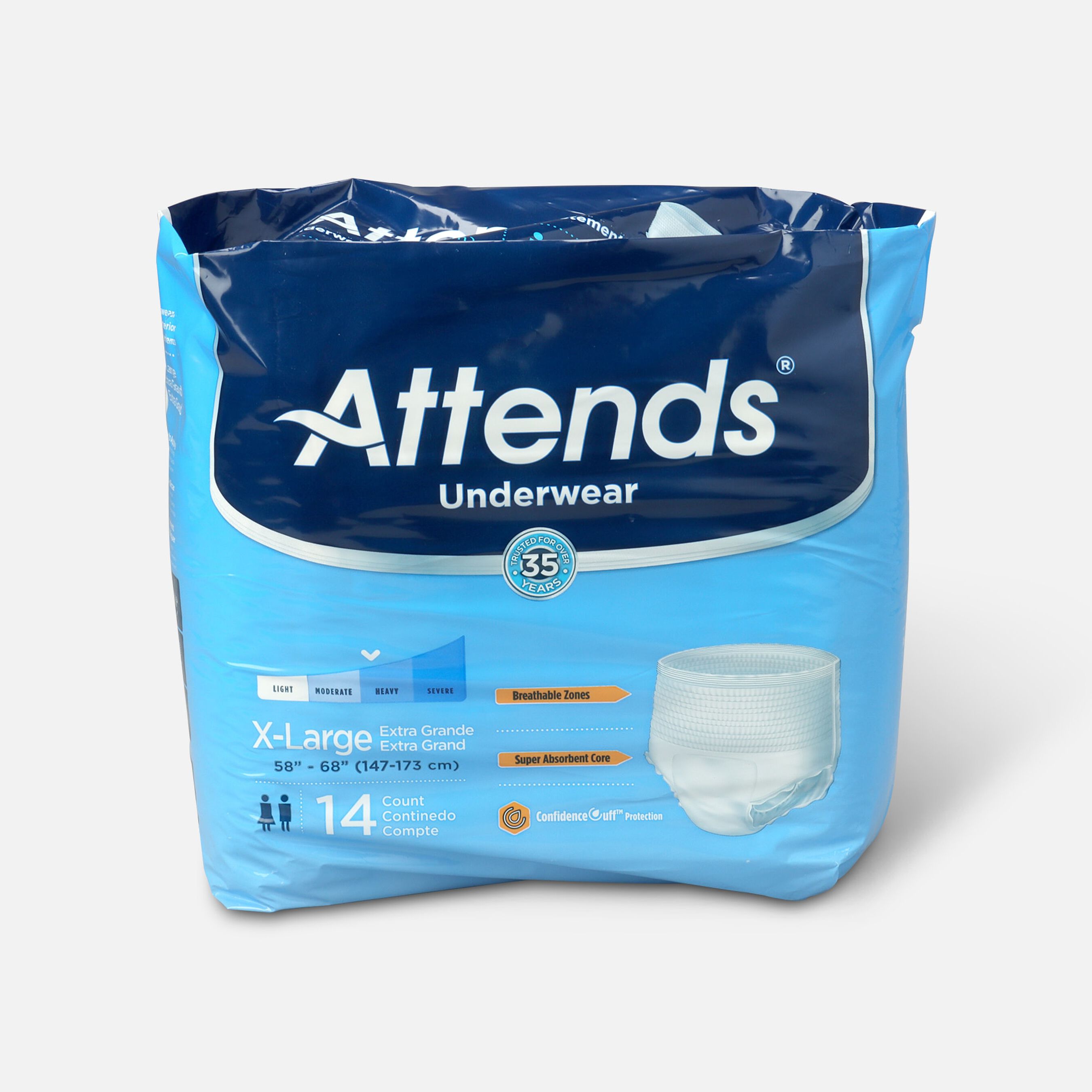 Attends Adult Extra Absorbency Protective Underwear