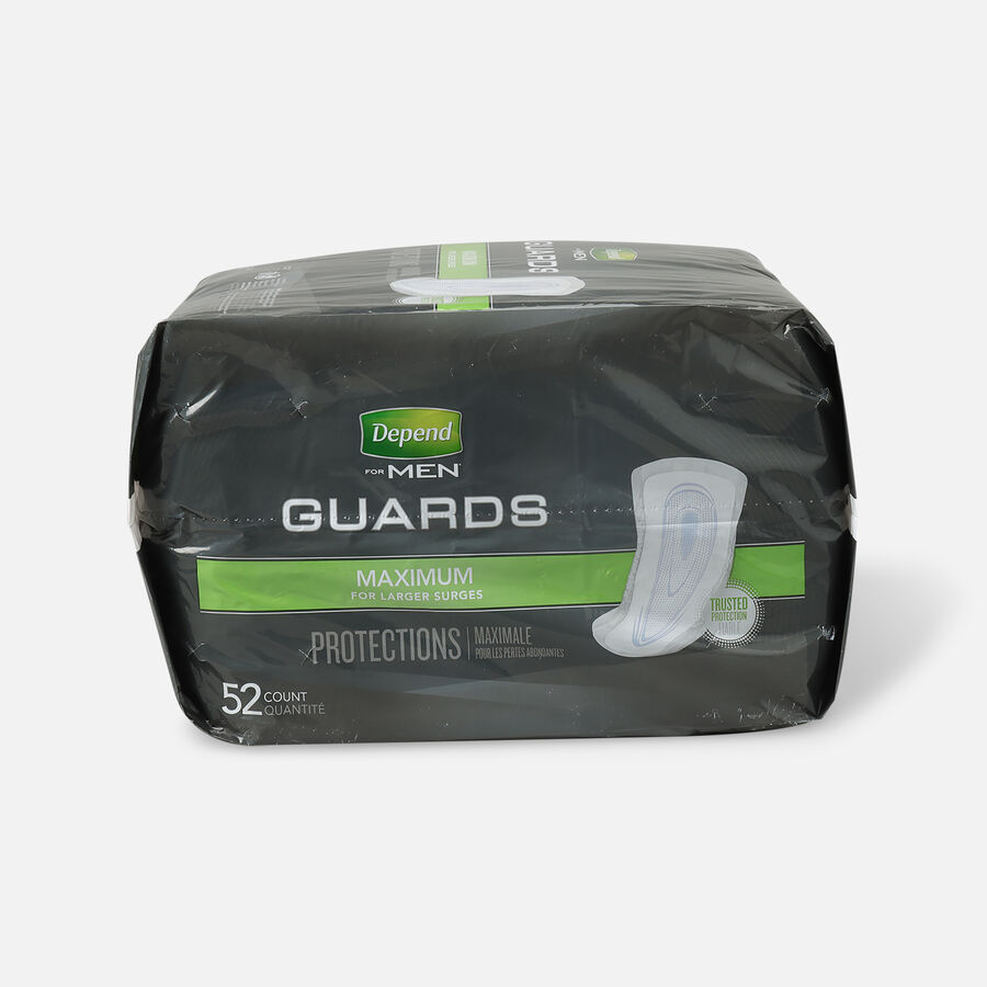 Depend Incontinence Guards for Men, Maximum Absorbency, 52 ct., , large image number 1