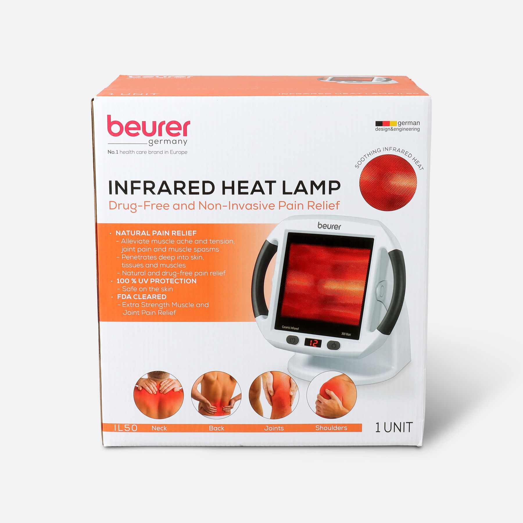 FSA Eligible Beurer Pain Relief Infrared Red Light Heat Lamp FSA Store