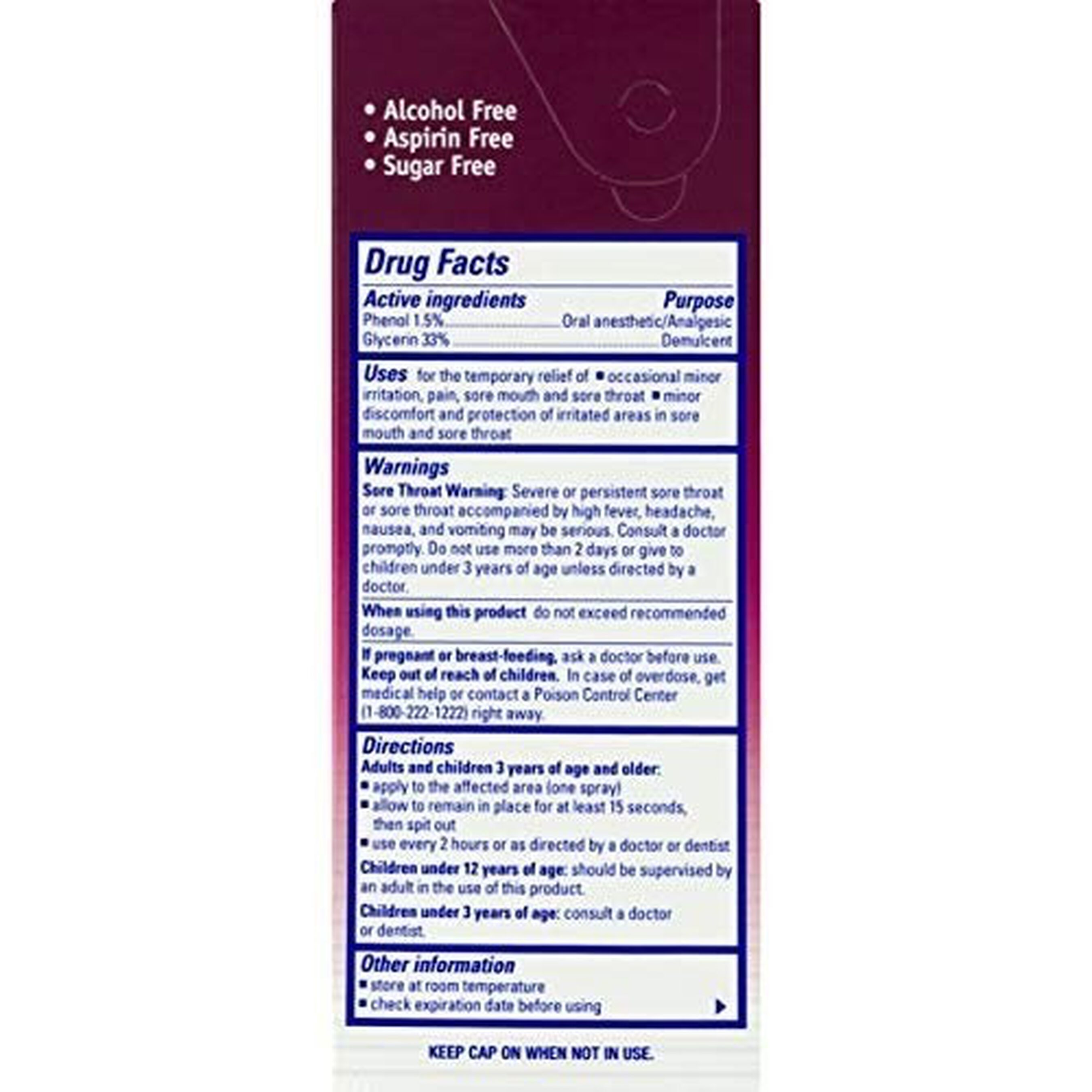 Chloraseptic Max, Wild Berries, Sore Throat Spray, 1 oz