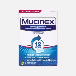 Mucinex Maximum Strength 12-Hour Chest Congestion Expectorant Tablets, 28 ct.