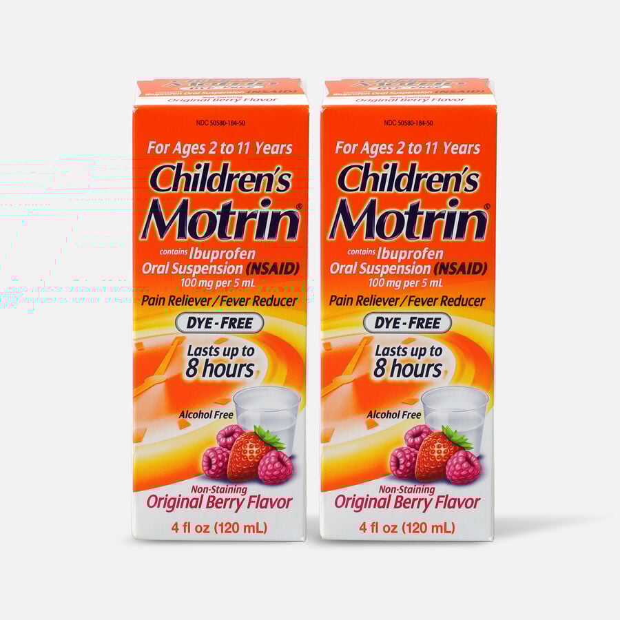 Children's Motrin Original Berry Flavor DyeFree, 4 fl oz. (2Pack)