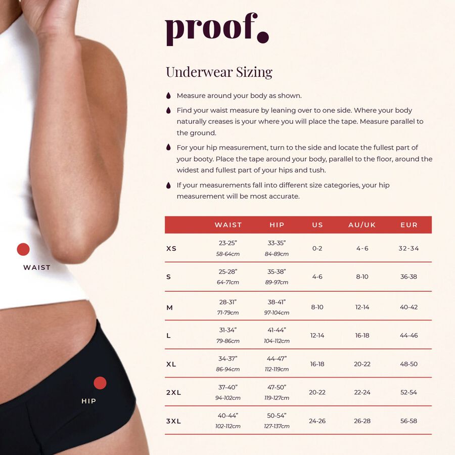 Proof® Period Underwear - Everyday Panties (1 Light Tampon/Panty Liner), Black, large image number 7