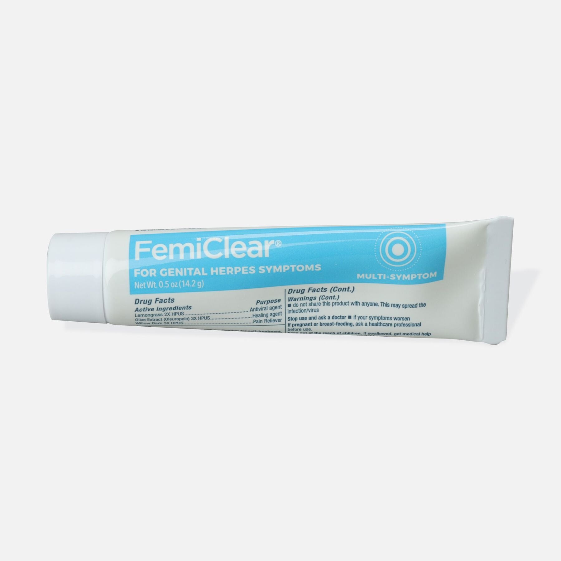 FSA Eligible FemiClear Genital Herpes Ointment, Multi-Symptom, .5 oz ...