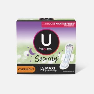 U by Kotex Security Unscented Maxi Feminine Pads Overnight Absorbency Pads,  40 count - Kroger