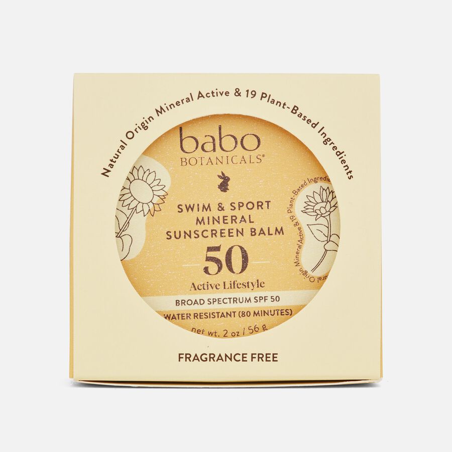 Babo Botanicals Swim & Sport Mineral Sunscreen Balm, SPF 50, 2 oz., , large image number 2