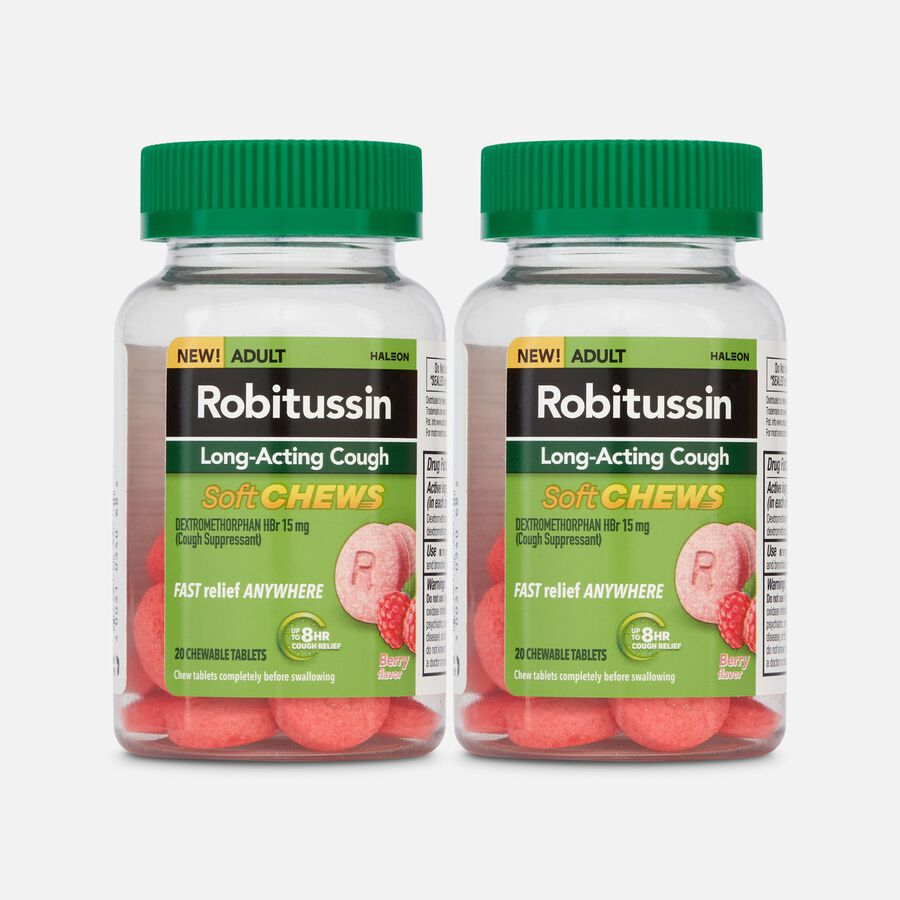 Robitussin Daytime Soft Chews, Berry, 20 ct. (2-Pack), , large image number 0