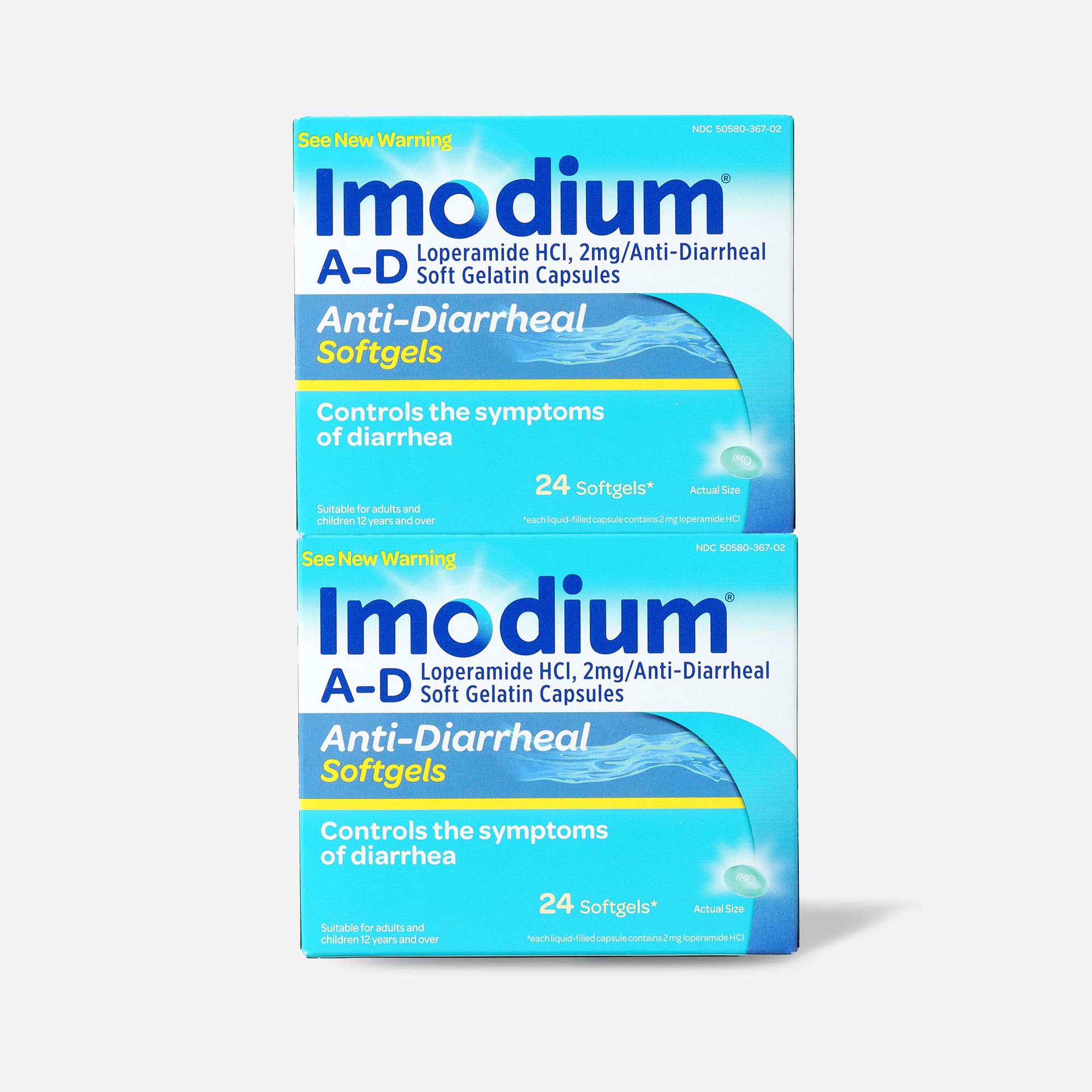 FSA Eligible Imodium AD AntiDiarrheal, Softgels 24 ct. (2Pack) FSA