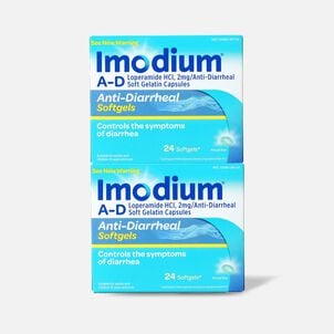 Imodium A-D Anti-Diarrheal, Softgels 24 ct. (2-Pack)
