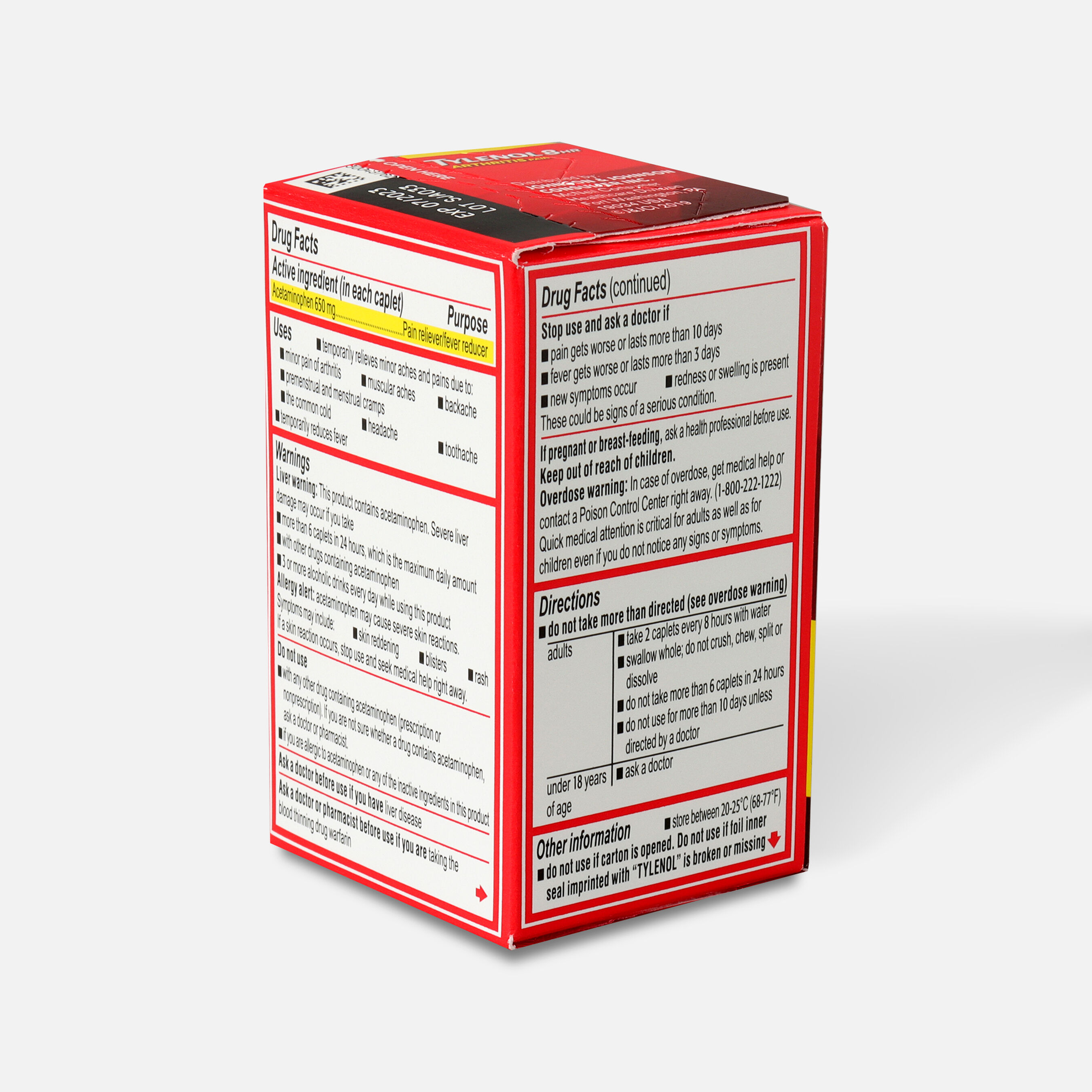 Tylenol 8HR Arthritis Pain Caplet, 24 ct