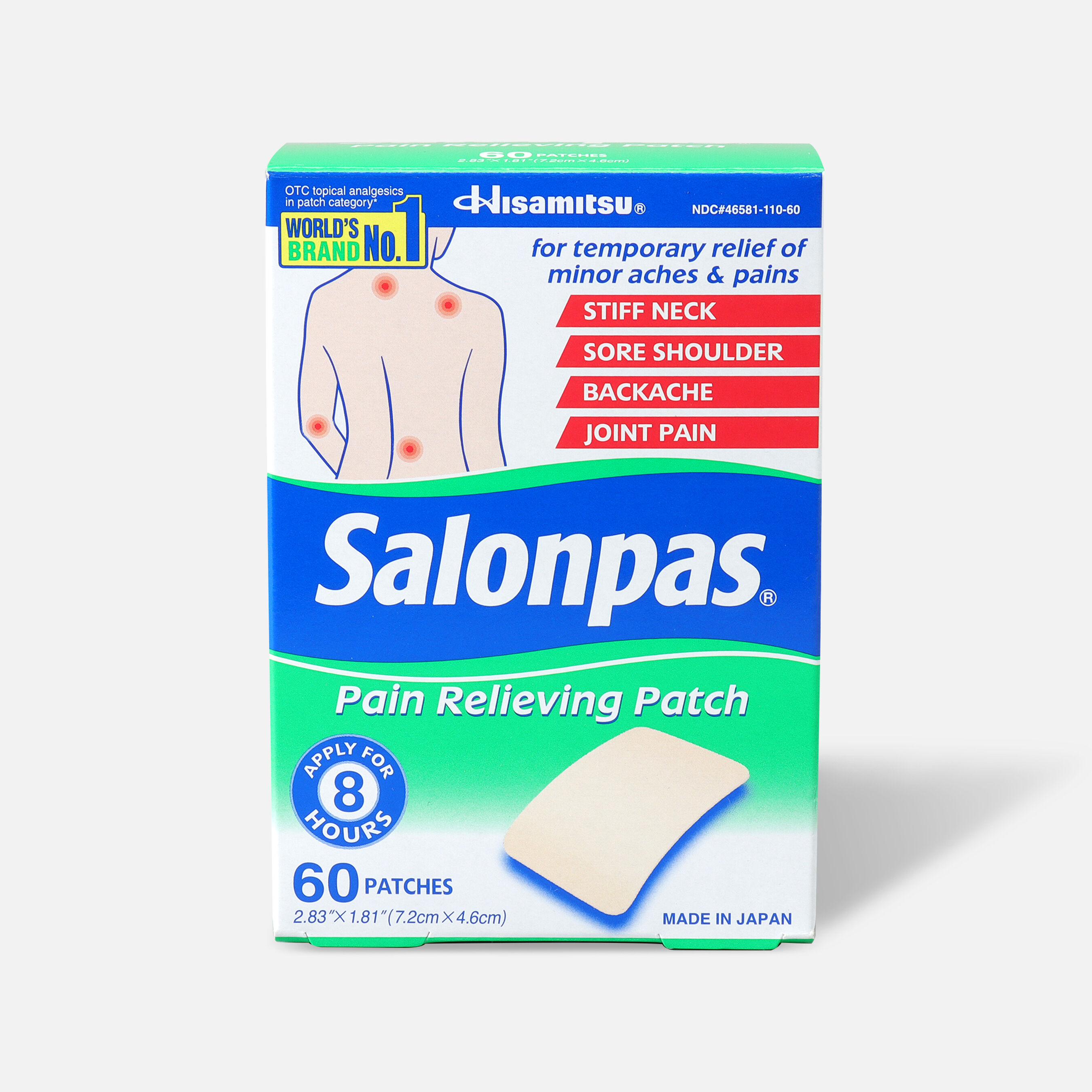 Salonpas Patch For Menstrual Cramps Salonpas Pain Relieving Patch, 60 ct.