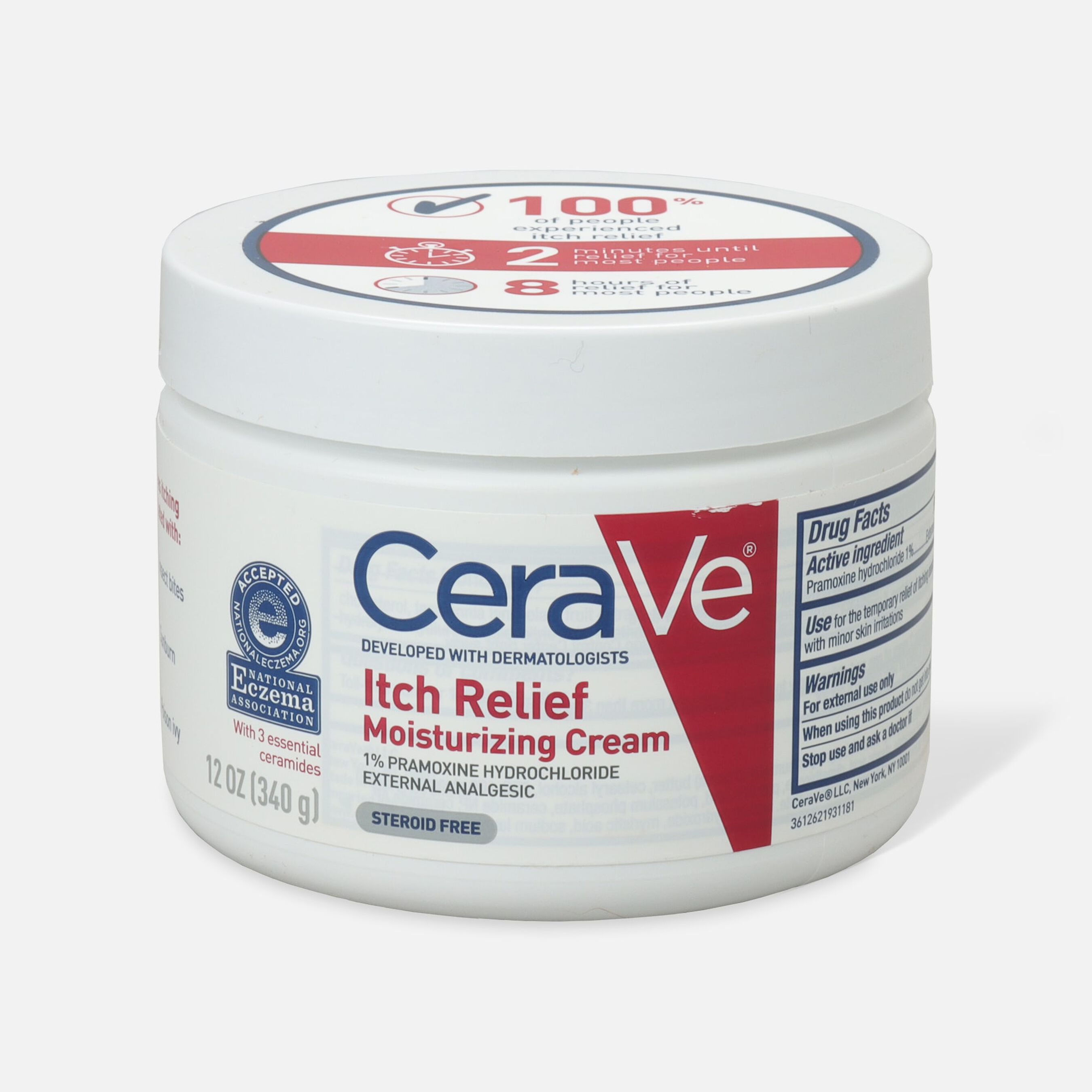 CeraVe Moisturizing Cream for Itch Relief, 12 oz