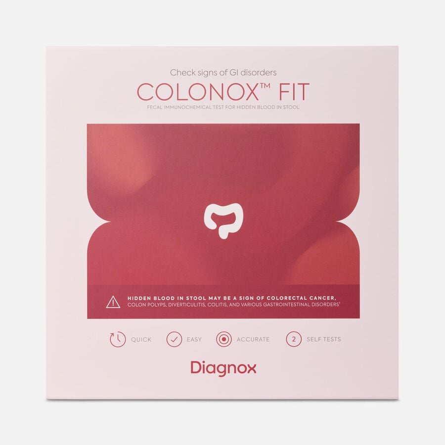 Diagnox Colonox&trade; FIT At-Home Stool Test Kit for Detecting GI Disorders, 2 Pack, , large image number 0