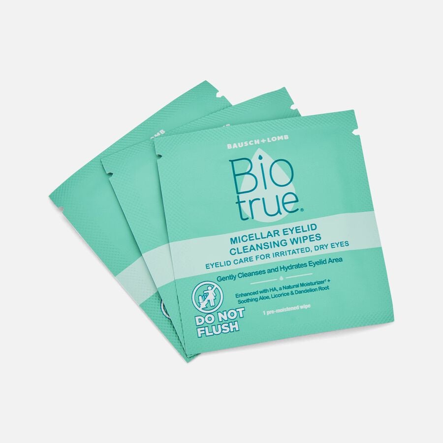 Bausch + Lomb BioTrue Micellar Eyelid Cleansing Wipes, 30 ct., , large image number 3