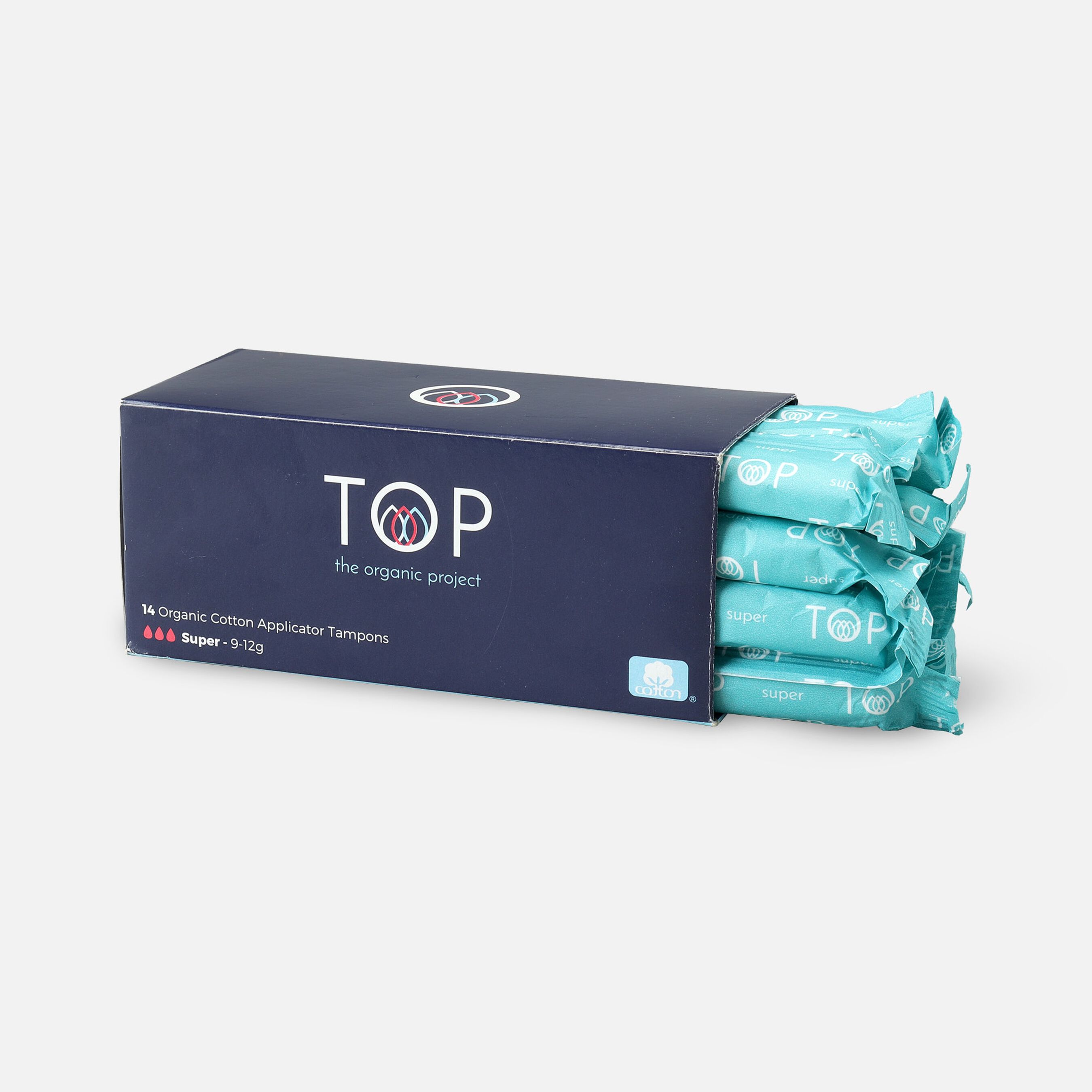 TOP Organic Cotton Cardboard Applicator Tampon