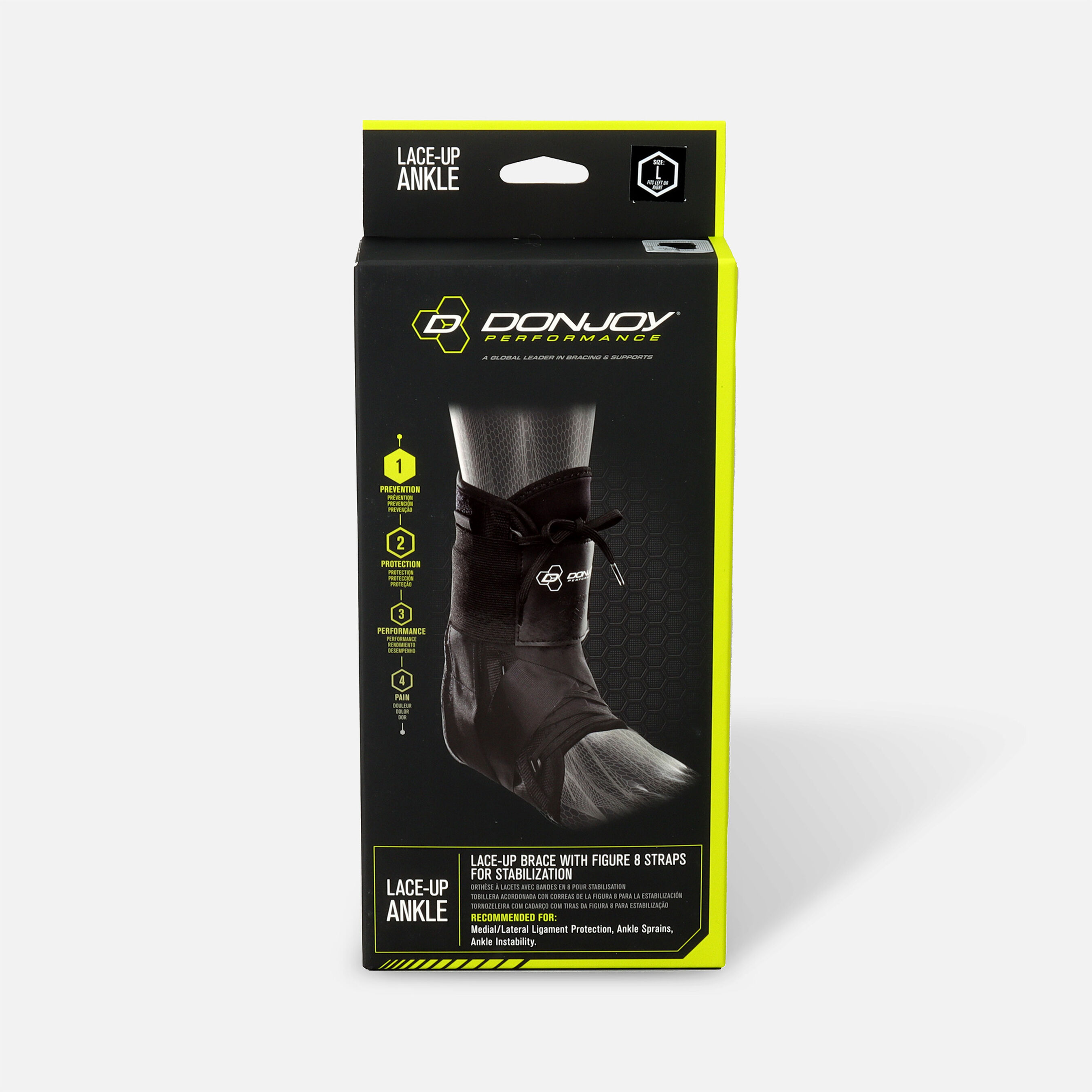 DonJoy Performance ANAFORM LaceUp Ankle Brace, Black