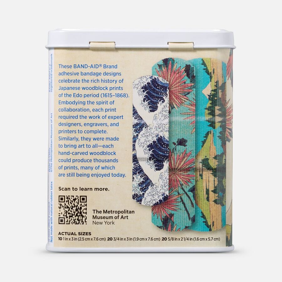 BAND-AID&reg;x The Met Flexible Fabric Adhesive Bandages, Assorted Sizes, 50 ct., , large image number 1