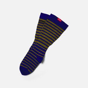 VIM & VIGR Nylon Compression Socks, Falling Stripe, Blue and Moss, 30-40 mmHg
