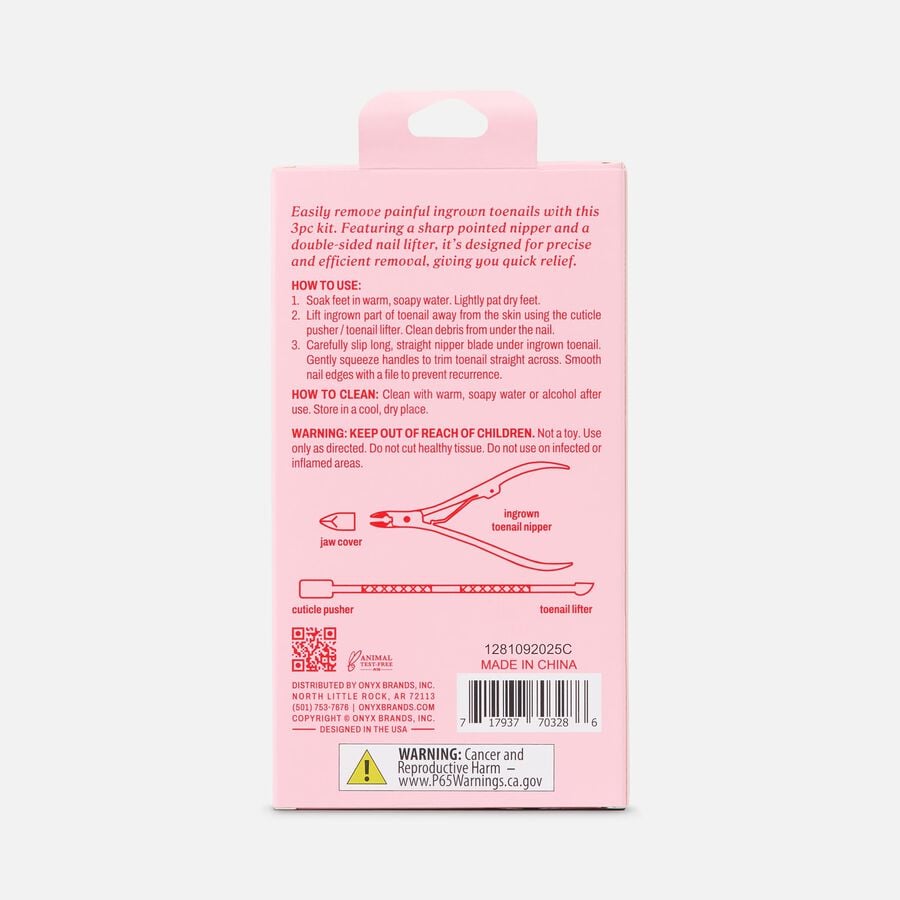 ONYX Professional 3-Piece Bye Ingrown Toenail Removal Kit, , large image number 1