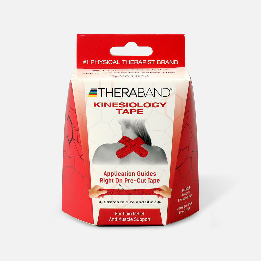 Theraband® Kinesiology Tape Precut Roll Red/Black, 20 ct., , large image number 0