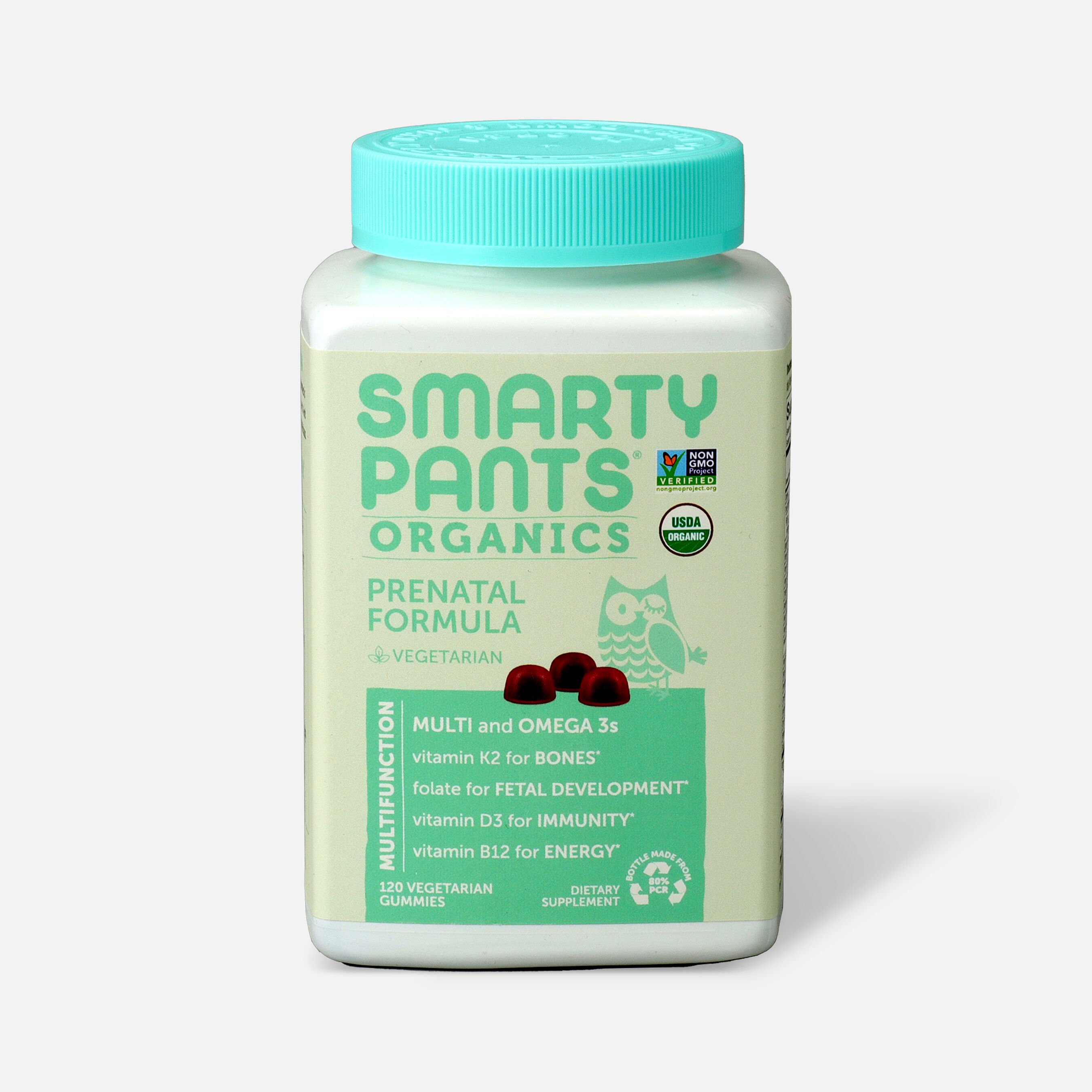 FSA Eligible SmartyPants Organic Prenatal Complete Gummy Vitamins, 120