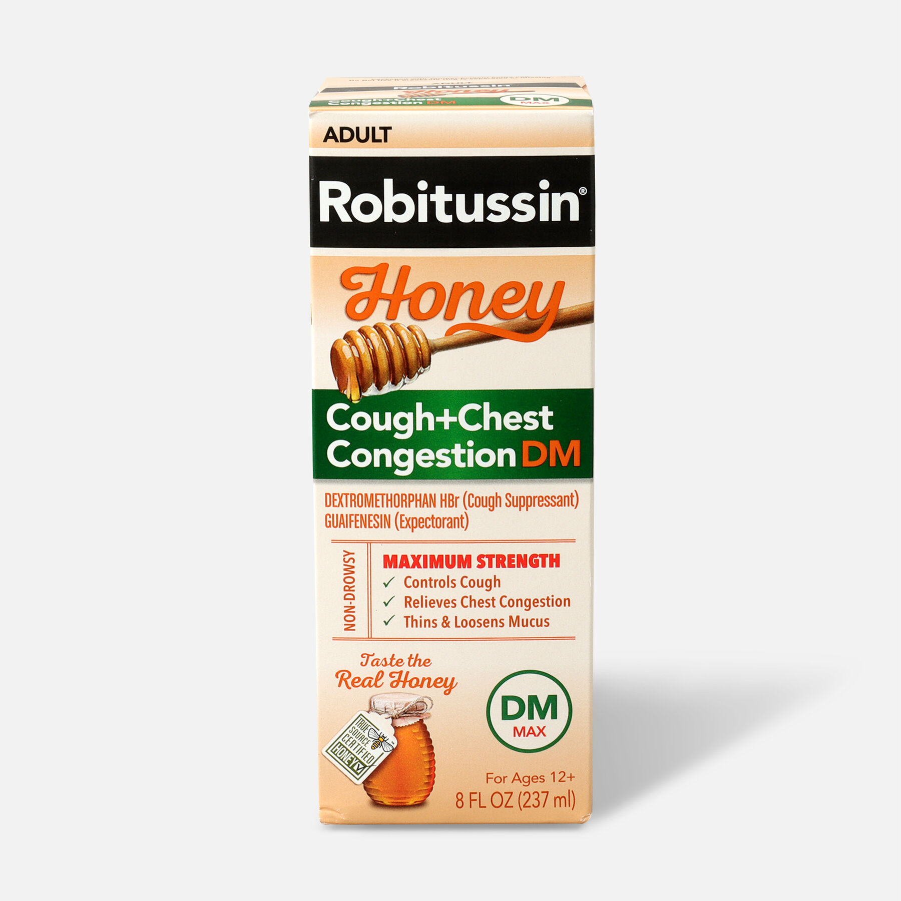 Robitussin Honey Cough and Congestion DM, Maximum Strength, 8 fl oz