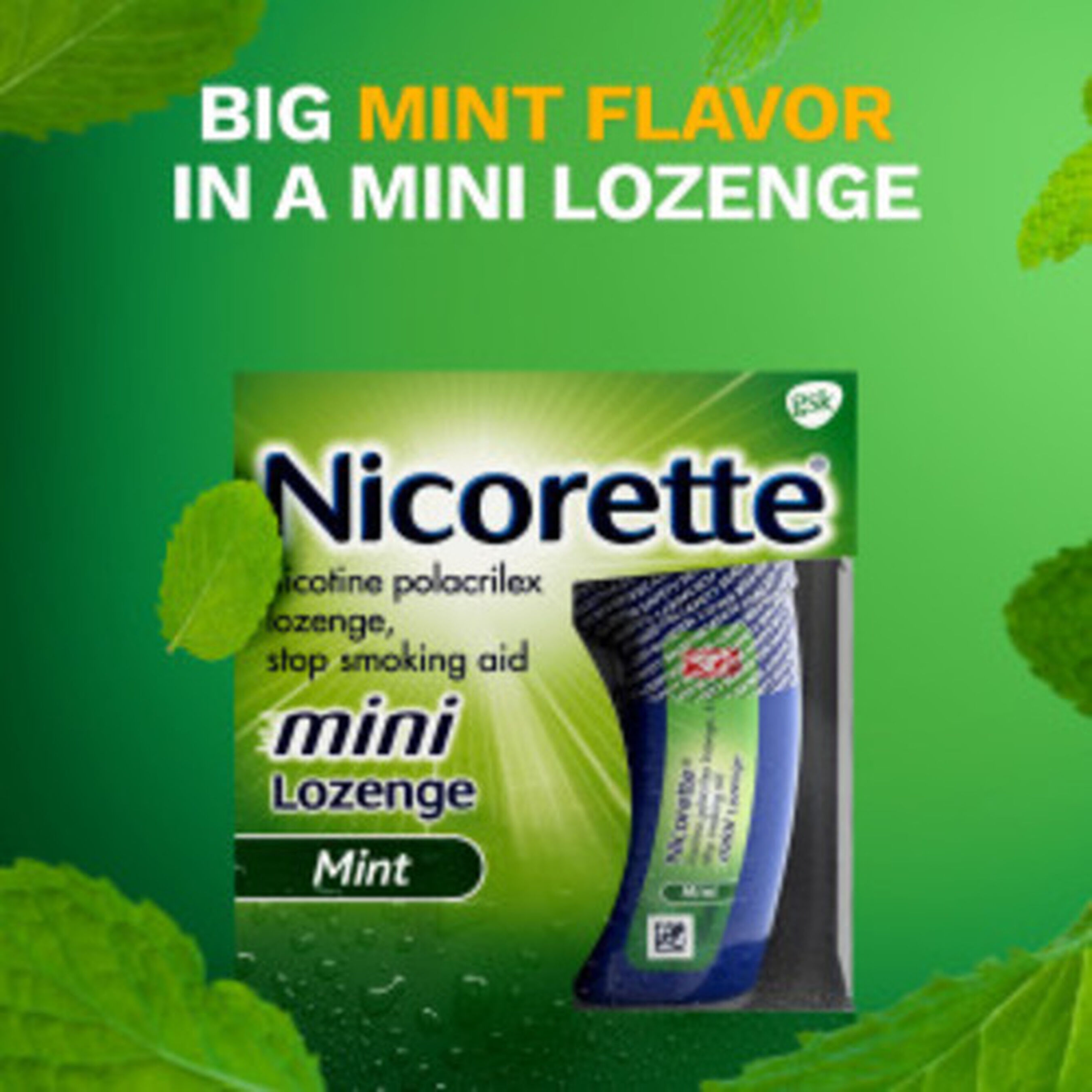 Nicorette Nicotine Lozenges, Mint, 4mg, 81 ct