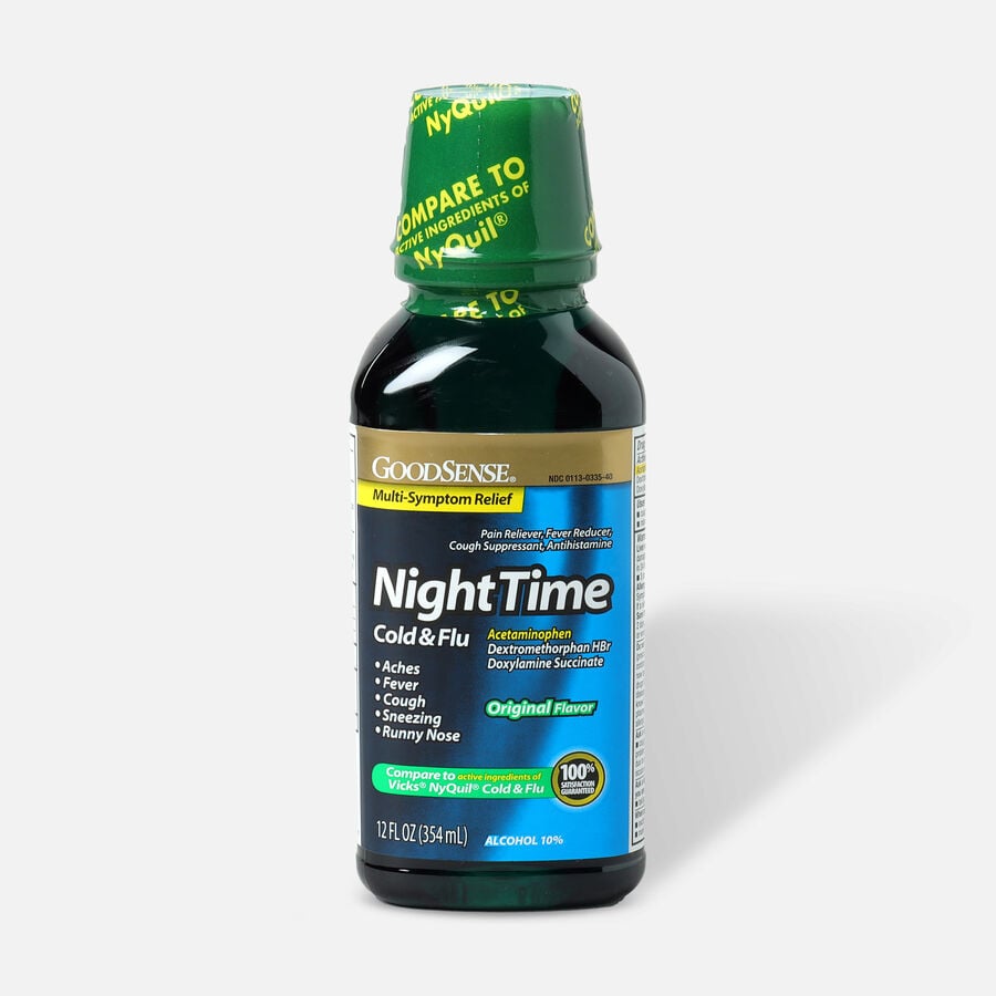 Goodsense® Night Time Cold & Flu Multi Symptom Original, 12 fl oz., , large image number 0