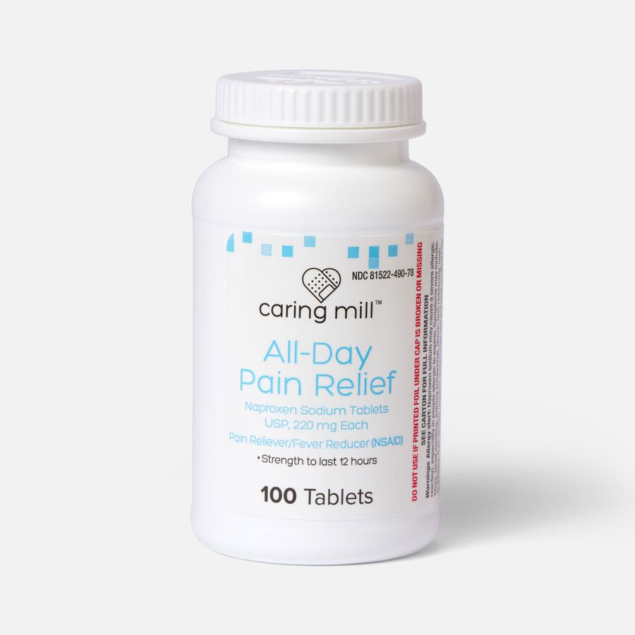 Caring Mill™ All-Day Pain Relief Naproxen Sodium Tablets, 100 ct., , large image number 1