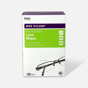 Flents Wipe 'N Clear Pre-moistened XL Lens Wipes, 100 ct.