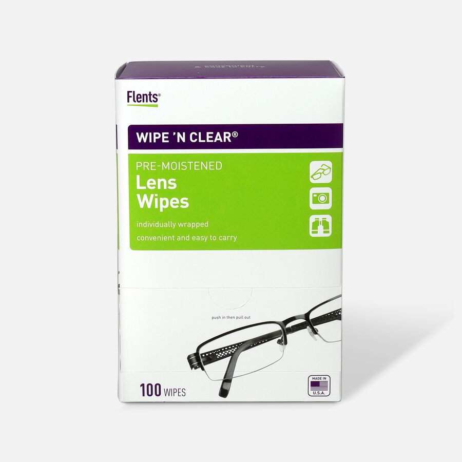 Flents Wipe 'N Clear Pre-moistened XL Lens Wipes, 100 ct., , large image number 0