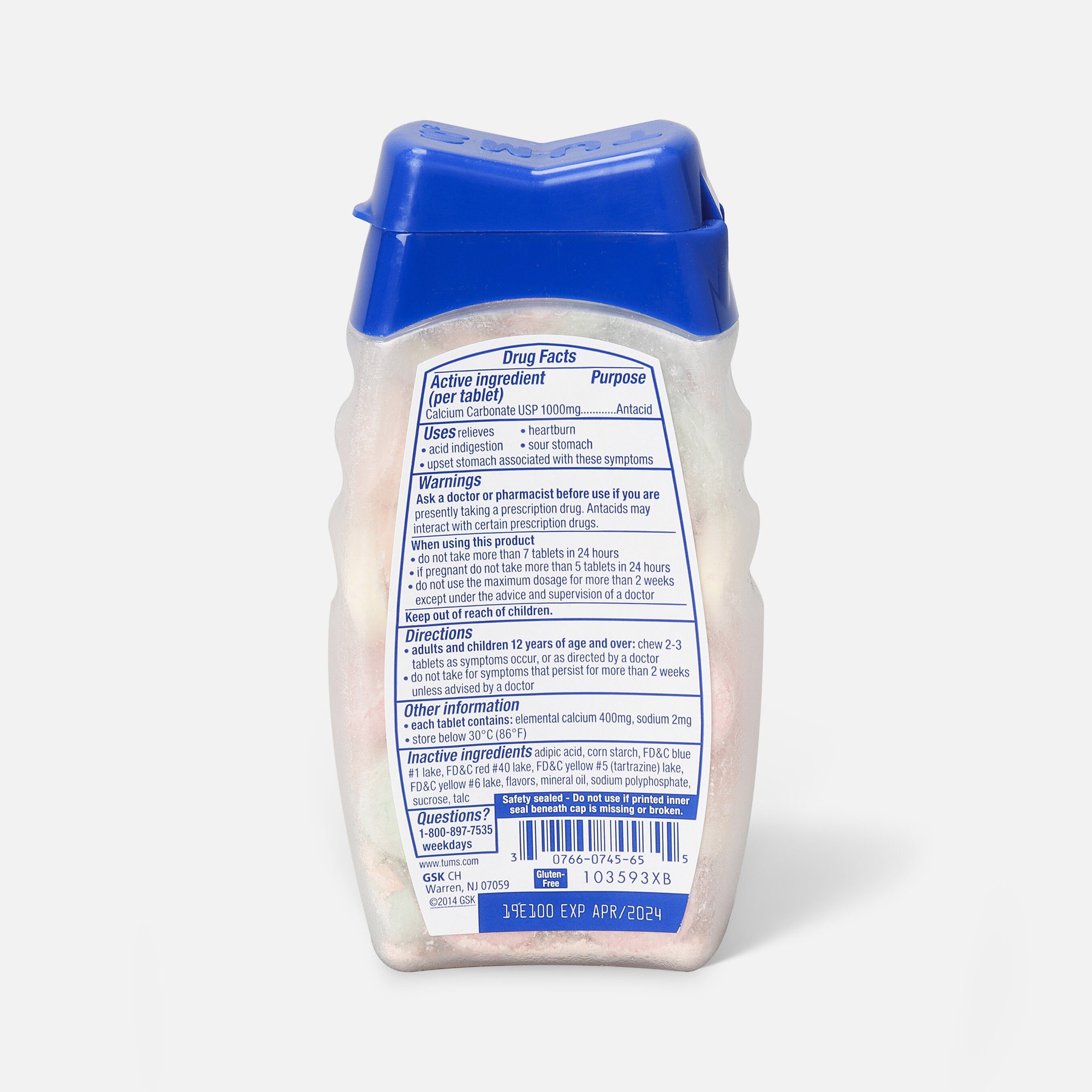 FSA Eligible TUMS Ultra Strength Assorted Fruit Antacid Chewable