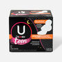 U by Kotex Super Premium Ultra Thin Overnight with Wings Teen Pad, 12 ct., , large image number 1