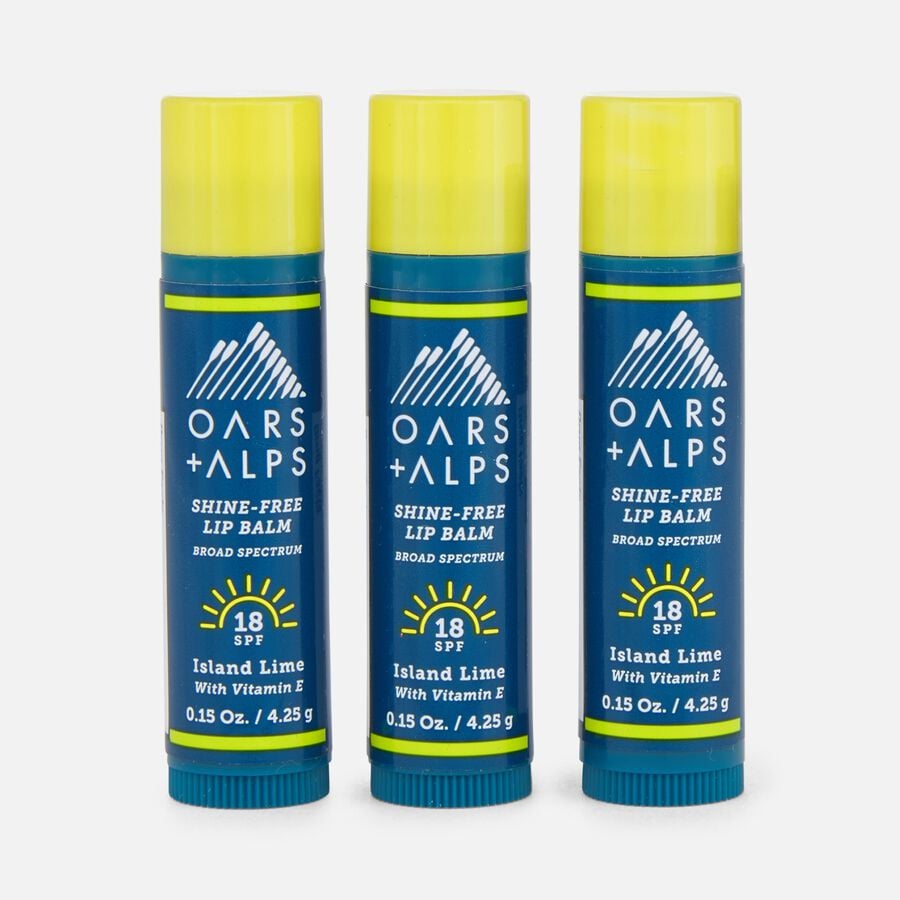 Oars + Alps SPF 18 Shine-Free Lip Balm, Kit Island Lime,  .15 oz., 3 ct., , large image number 0
