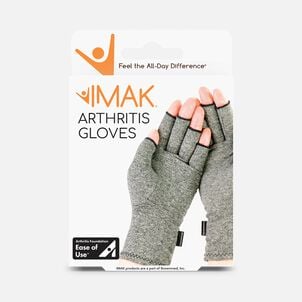 IMAK Compression Arthritis Gloves, Gray, Large